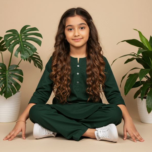Navy Green Shalwar Kameez